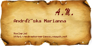Andráska Marianna névjegykártya