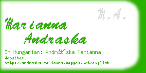 marianna andraska business card